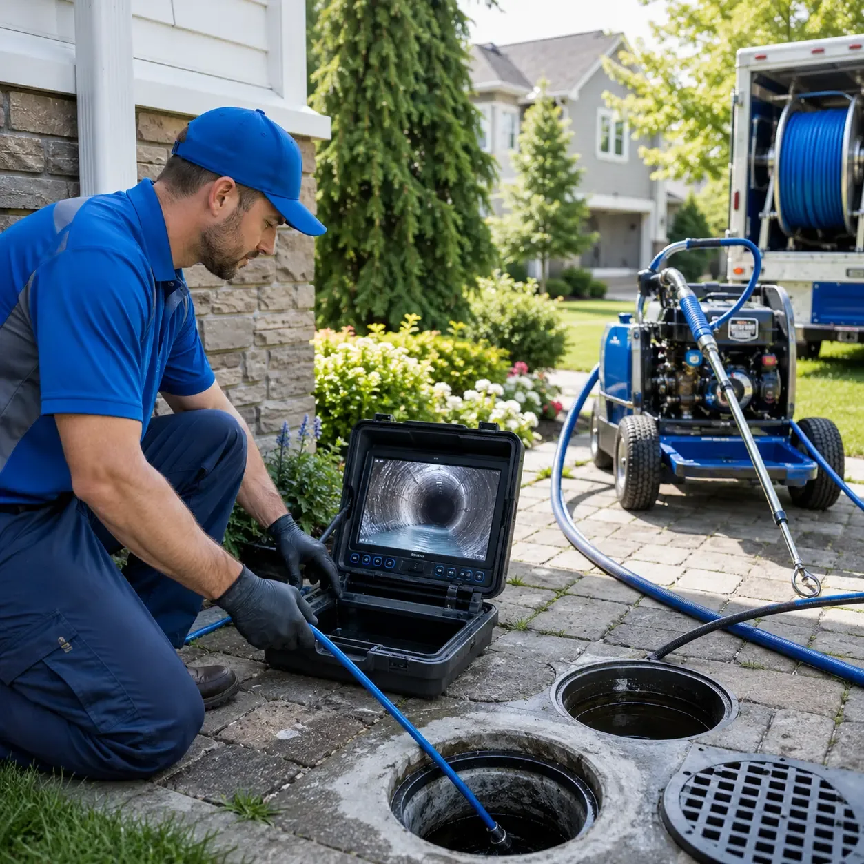 Outdoor drain cleaning professionals serving Garciasville, TX