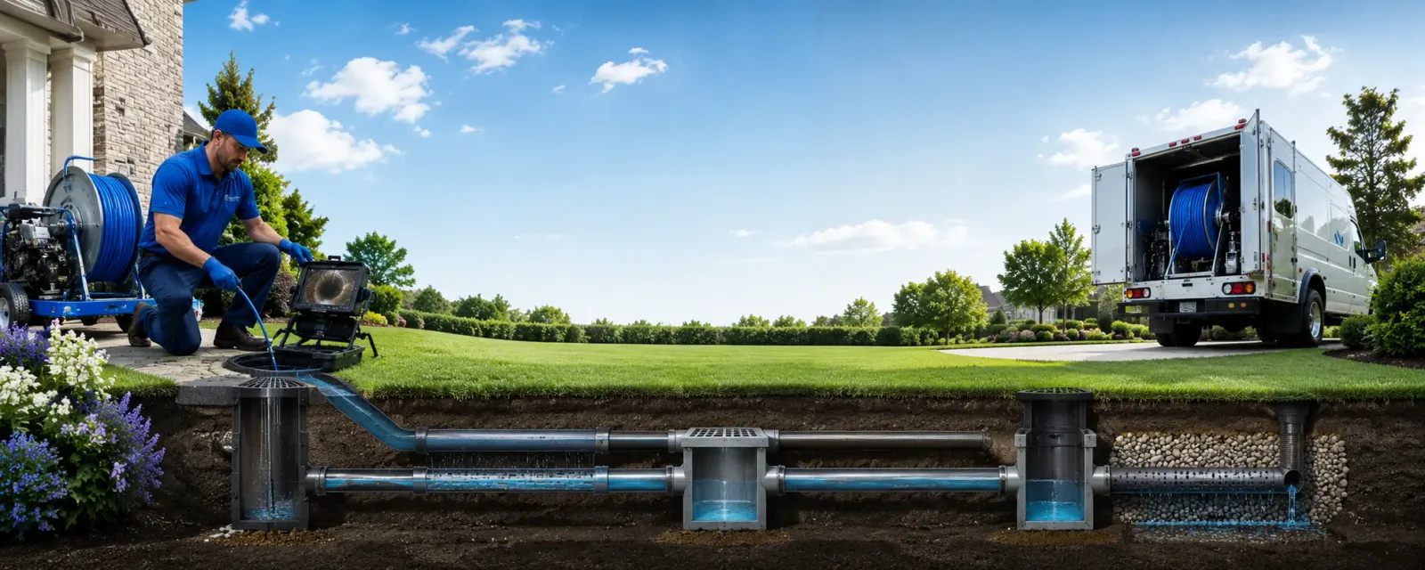 Outdoor drain cleaning information for Garciasville, TX